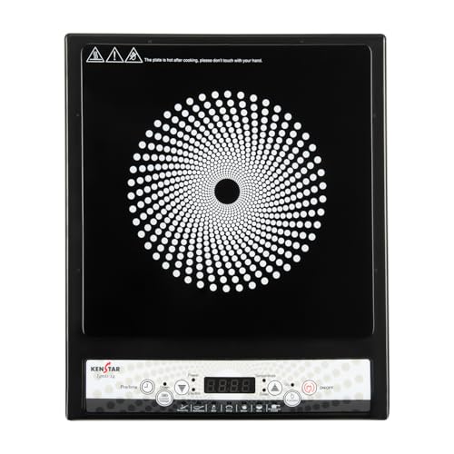 Image of Kenstar 1400 W Induction Cooktop Push Button (Black, IGNIS 14 1400 W)