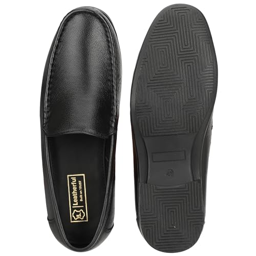 Image of Leatherful Real Leather Loafer Shoes BRLF010| Full Grain Leather | Office | Party | Smart Casual Loafer