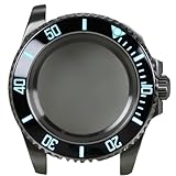 AHYYLKLPER Cassa dell'orologio in vetro zaffiro da 40 mm per Nh35, Nh36, Nh34, 4R36, 2824, 8215, movimento automatico, cassa dell'orologio da 28,5 mm (coperchio inferiore in vetro 4, Miyota 8215 8205)