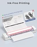 Phomemo M08F Thermal Printer - Portable Wireless A4 Mobile Printers for Home Use Office, Bluetooth Inkless Printer Compatible with Laptops & Smartphone, White - Image 5