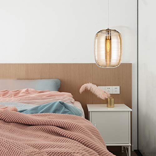 Suspension verre moderne E27 fil réglable pour éviter l'éblouissement