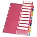 Produktbild Herlitz 10913929 Register 1-10, 21 x 29,7 cm, PP, farbig mit IndexBlatt und Eurolochung