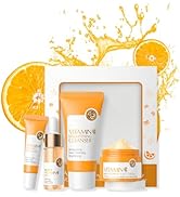 EnsembledesoinsdelapeauàlavitamineC,4pièces,coffretcadeaupouradolescentes,ensemblesetkitsdesoinsdelapeauduvisageavec