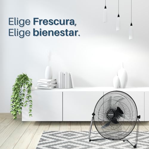 Miniatura 4 de Max Stra Ventilador De Suelo 18 Ms-18 Portátil 3 Velocidades 80w, Oscilante, Potente Y Silencioso Ventiladores De Sobremesa Ventilacion Hogar