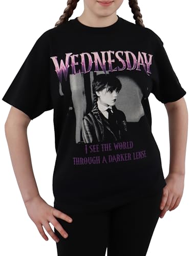 Maglietta Donna In A World Full Of Mondays Be A Wednesday – T-shirt Casual Ispirata Alla Famiglia Addams, Bianca, Taglia S