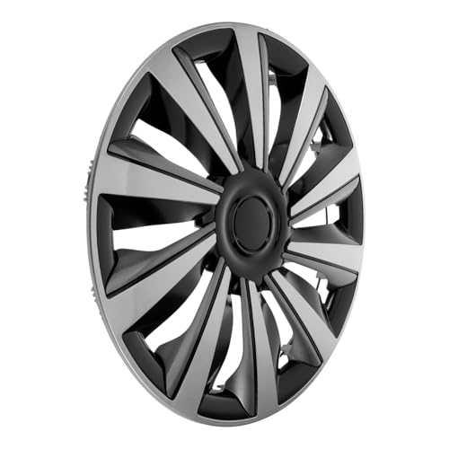 Enjoliveur de roue 15 pouces argenté en polypropylène solide pour jantes auto