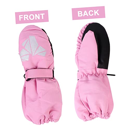 BIUDECO 1 Par luvas de esqui infantil luvas para crianças luvas infantis manter luvas quentes luvas