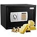Produktbild Ecosa Elektronischer Tresor 35x25x25cm mit Kombinationsschloss und Schlüssel - Hotelsafe, Möbeltresor, Wandtresor für Zuhause und Kinder - Elektrischer Safe 3x extra dicke Doppelbolzenverriegelung