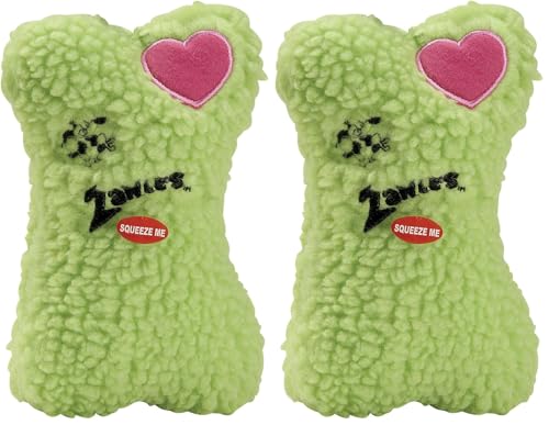 Juguete Mordible Bordado Berber Hueso Verde para Perro, Pack de 2