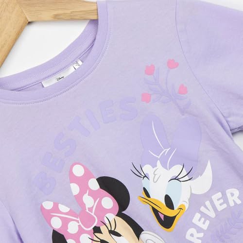 MINNIE MOUSE Camiseta de Manga Corta Infantil Morado - Marca EAN: 8445484499957 - Talla: 5 Años