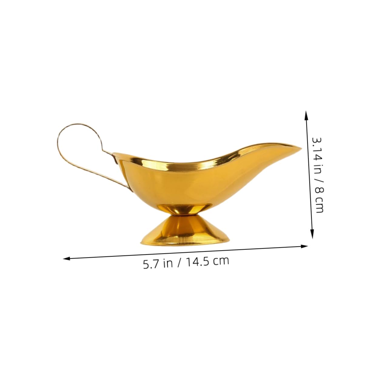 Unomor Stainless Steel Gravy Boat Multi Functional Condiment Server for Steak Sauce Soy Sauce Bowl Sauce Cups Thickened Design for Home Dining
