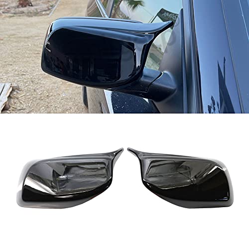 PAISEN 1 Paar Auto Spiegelkappen，Rückspiegelgehäuse，Abdeckungen Seitenspiegel，Tür Spiegelkappen für F20 F22 F23 F30 F31 F32 F33 F36 F87 M2 X1 E84（Bright black）