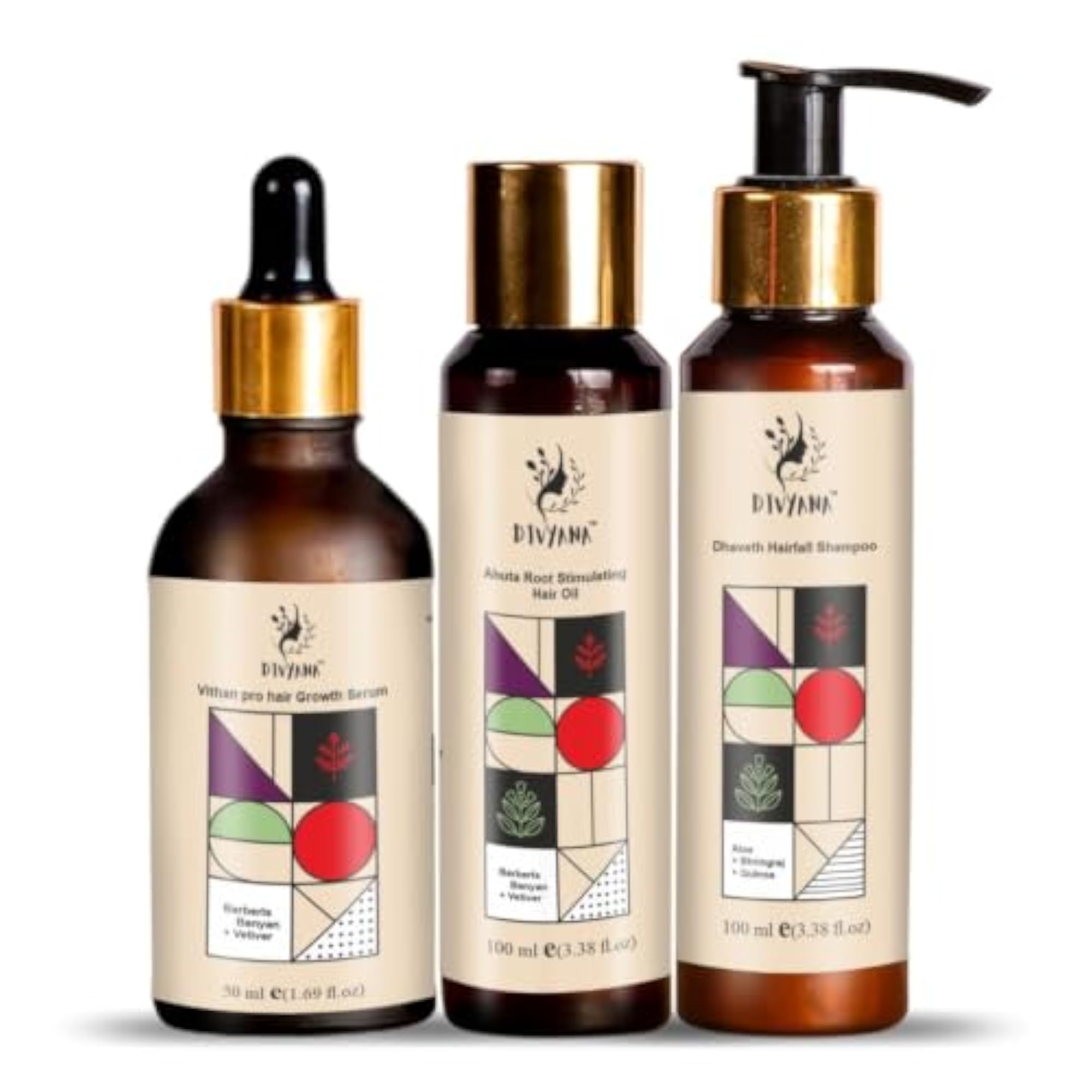 Hair Fall Control Kit: Serum, Oil & Shampoo Combo Set