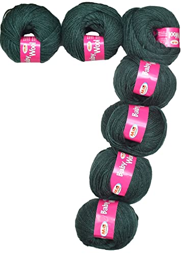 Image of M.G Enterprise Prime Baby Wool 100% Acrylic Yarn Deep Grey 14 Pc 4 ply Ball Hand Knitting Wool /Art Craft Soft Fingering Crochet Hook Yarn-EE Art-ABJH