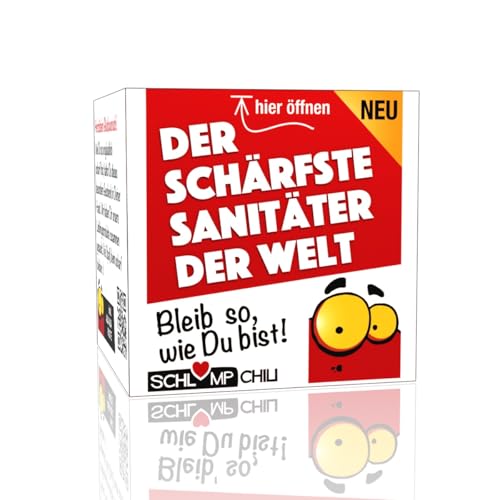 Schlump-Chili Der schärfste Sanitäter der Welt - Ein witziges Geschenk Set für Rettungskräfte, Ersthelfer, Sanis, Krankenwagen, Rettungsassistenten & Krankentransport Fahrer