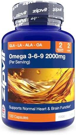 Omega 3 6 & 9 Oil 2000mg, 120 Softgels. Source of Alpha-Linolenic...