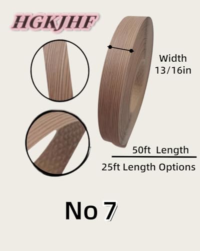 Image of HGKJHFmelamine Edging Tape. 13 /16in*25ft,pre Coated with hot melt Adhesive Flexible Veneer Edge Edging, Used for Cabinet and Furniture Maintenance (No7-Red Oak Color, 13 /16in*25ft)