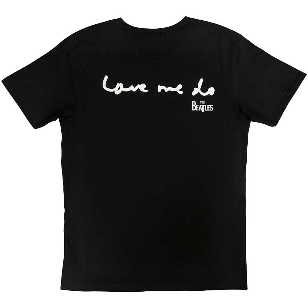 Rock Off Officially Licensed Products Men's Black The Beatles T Shirt Now & Then Handwritten Official Xxl