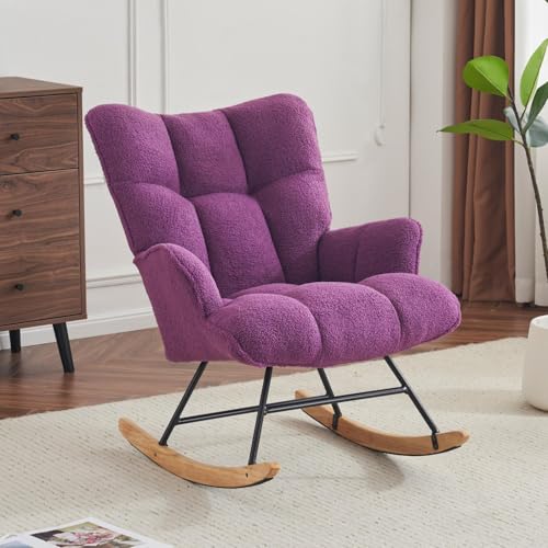 Rocking Chair Nursery Teddy Upholstered Glider Rocker