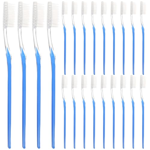 Juego de 50 cepillos de dientes desechables - Cepillos de dientes suaves portátiles sin pasta de dientes, higiénicos, embalaje individual para viajes, camping y hotel
