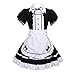 Produktbild tzm2016 Anime Cosplay Kostüm French Maid Outfit Halloween, 4 PCS als Set inkl. Kleid; mit Kopfbedeckungen; Schürze; Fake Halsband, schwarz, XXX-Large