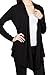 DRSKIN Women's Open - Front Long Sleeve Knit Cardigan (Cardigan Black, 2XL)