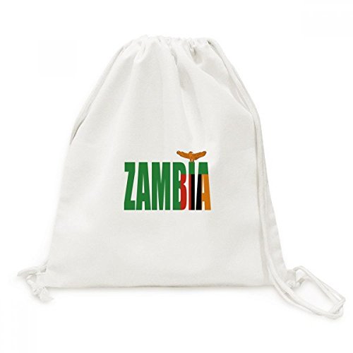 Zambie sac à cordon en toile drapeau africain voyage léger sac à dos