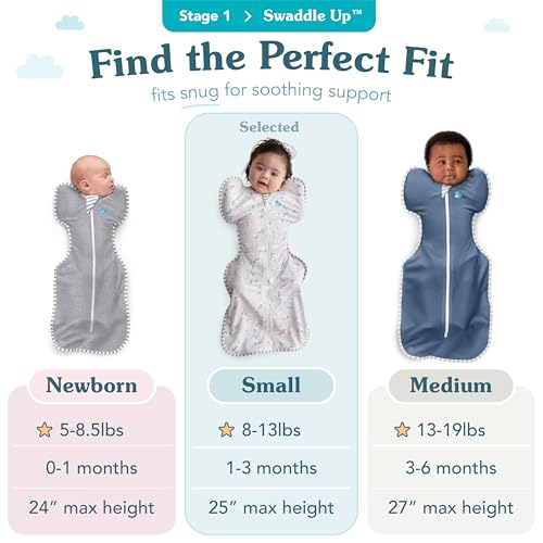Image of Love to Dream Swaddle UP, Baby Sleep Sack, Self-Soothing Sleep Sack 8-13 lbs., Dramatically Better Sleep, Snug Fit Calms Startle Reflex, 1.0 TOG, Small