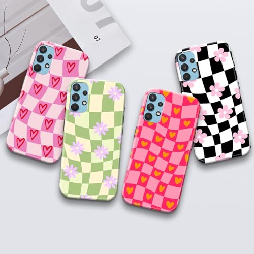 Image of COLORflow Back Cover Compatible with Samsung Galaxy A52 4G / 5G / A52S 5G | Multi Colour Checkered Customized | Glossy Armoured Bumper with Camera Protection Back Cover