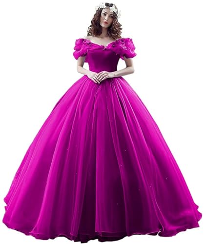 Image of Women's Off Shoulder Quinceanera Ball Gowns Masquerade Princess Long Prom Formal Evening Party Dress