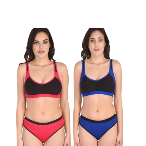 Image of Sports Bra Panty Set for Women, Combo Pack of 1 | Lingerie Set for Women