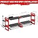 TOPRINCE Large Power Tool Organizer Wall Mount with Charging Station, 3-Tier Heavy Duty Metal Tool Rack with 8 Drill Holders and 6FT Power Strip, Garage Workshop Storage.Red