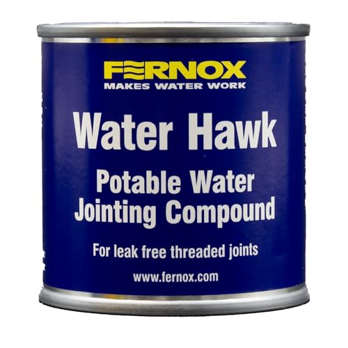 Fernox Water Hawk - Compuesto de unión de grado profesional de 200 g, a prueba de fugas, aprobado por Wras, seguro para líneas de agua potable y gas, duradero, no tóxico, fácil de aplicar