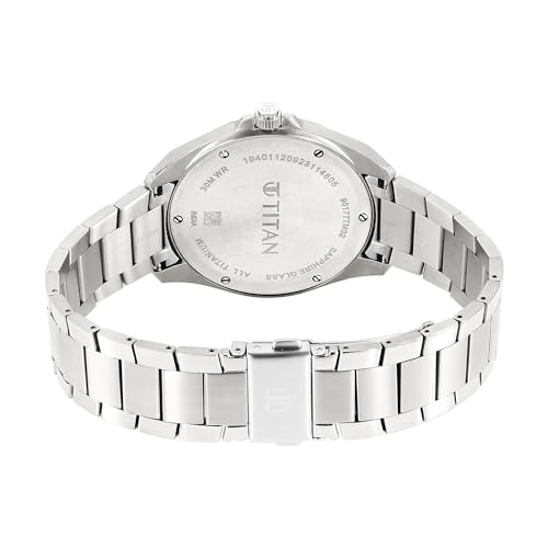 Titan Titanium Quartz Analog Green Dial Titanium Strap Watch for Men-90177TM02 - Image 4