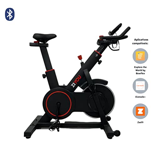 Bicicleta Spinning Magnética Bike Ziyou ZU250 Modelo 2023 Connect Bluetooth + 1 Ano Ziyou Club aulas