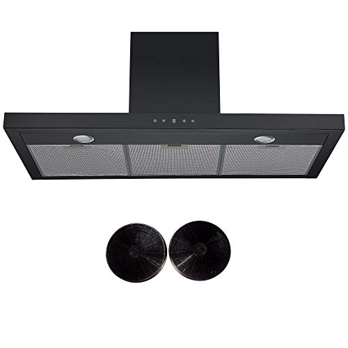 Cookology LINT1001BK Black Linear Extractor 100cm Chimney Cooker Hood & Filters