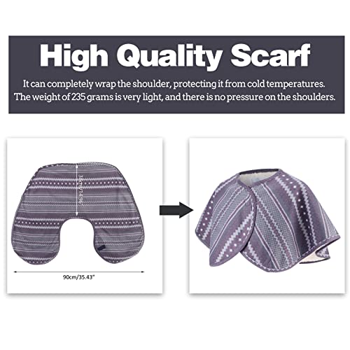 Miniatura 3 de Capa de hombro, capa de chal de hombro cálida, almohadilla térmica lavable para el cuello, chal de hombro de felpa de doble cara para invierno