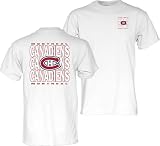 Blue 84 Montreal Canadiens NHL Officially Licensed T-Shirt Front/Back Curl White, Large