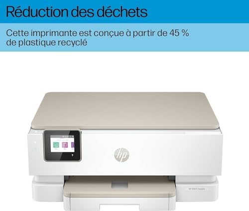 HP Envy Inspire 7220e, 242P6B, Imprimante Multifonction à Jet d'Encre A4 Couleur, Recto Verso Automatique, 22 ppm, Wi-Fi, 3 mois de forfait Instant Ink gratuit, Blanche