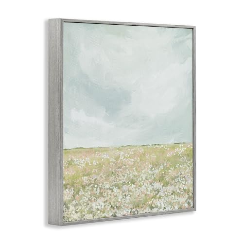 Budding Field In Spring tableau gris nature cadre mural moderne - 2
