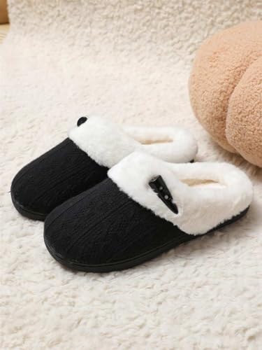 Image of DRUNKEN Slippers For Women Winter Sandals Casual Flats Home Footwear Man Girls Sliders Flip Flops Chappals Ladies Clogs Sleeper Slides Stylish Ortho Soft
