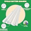 PPOLB Gutter Guards 6 Inch, Aluminum Leaf Filter Rain Gutter Covers with Screws Included, 16 PCS 54FT DIY Gutter Protection System, Heavy Duty, Fits Any Roof or Gutter Type (White Painted)
