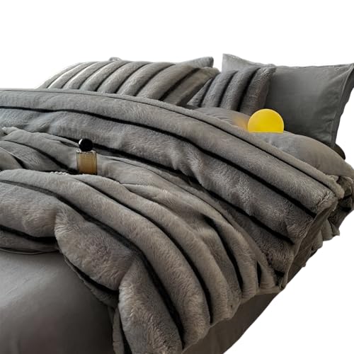 [Caividom]�y�x�b�h�Z�b�g 4�_�Z�b�g�z�~���N�t 60mm�Ɍ� �~�p �g���� ���уt �_�u���X �f�U�C�� �Q���p �x�b�h���l�� ������̉��K���� �O���[ 1.5m: 4�_�x�b�h�V�[�c�Z�b�g: �|���z�c�J�o�[ 200x230