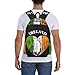 SEOCKA Ireland Irish Flag Heart Laptop Commuter Backpack Shoulder Bag Casual Back Pack Daypack Bags With Side Pockets For Work Travel Daily Use