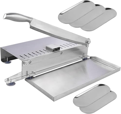 DMBBSAPBSH Cortadora de Fiambre, Cortador Manual de Carne, Máquina de Sierra for Huesos for el hogar con Mango de Acero Inoxidable for Restaurante y Cocina, Longitud de Hoja de 14,7 Pulgadas