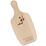 Schneidebrett Frühstücksbrettchen Gravur personalisiert - Skater - mit Griff 330x150 Holzbrett Holz Küche Schneidbrett