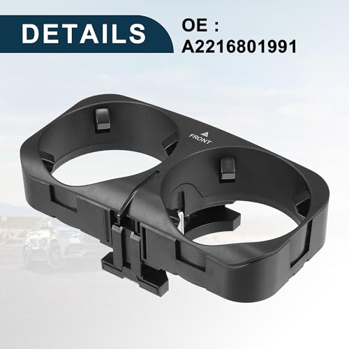 Portavasos para Mercedes-Benz W221 color negro miniatura 5