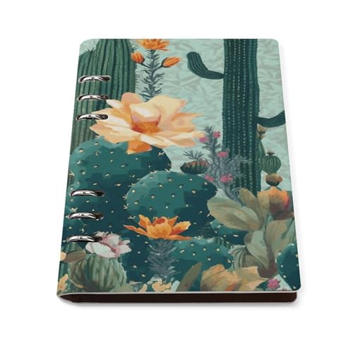 FekiLoot Summer Floral Cactus Notebook A5 Binder Planner Notebook 6