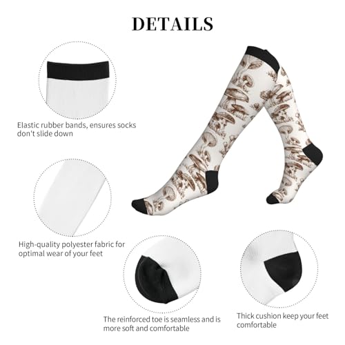 Image of Compression Socks for Women Men Circulation Graduated Supports Socks for Running Travel Nurse Athletic Sports