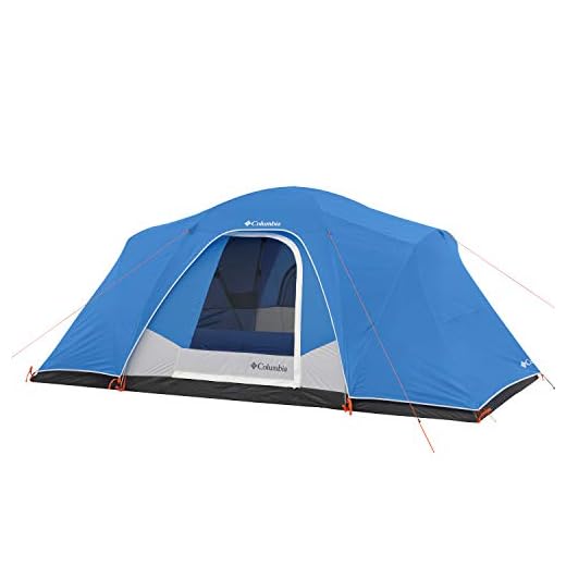 Columbia Tent - Dome Tent | Easy Setup 8 Person Camping Tent with Rainfly for Outdoors | Best Camp Tent for Hiking, Backpacking, & Family Camping